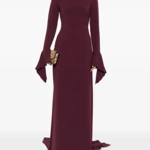 Solace London The Blake flared-sleeve maxi dress
