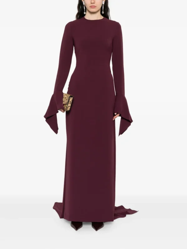 Solace London The Blake flared-sleeve maxi dress