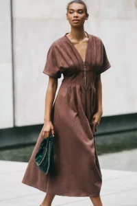 The Tobie Suede Shirt Dress by Exquise
