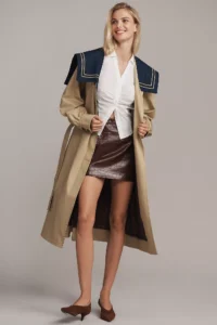Damson Madder Ella Sailor Trench Coat