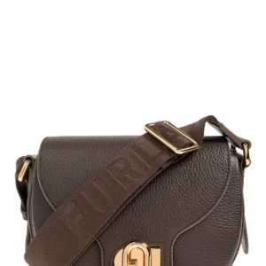 Furla Logo Plaque Foldover-Top Shoulder Bag