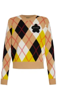 Marc Jacobs Crewneck Preppy Daisy Argyle Sweater