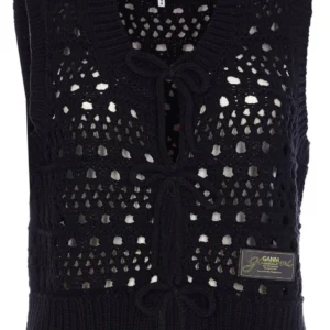 Ganni Crochet Tie String Vest