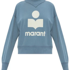Isabel Marant Étoile Long-Sleeved Logo Printed Sweatshirt