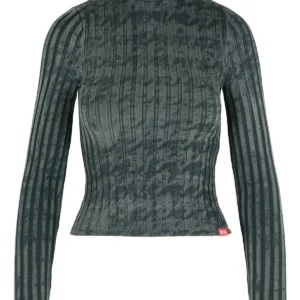 Diesel Logo Patch High Neck Top