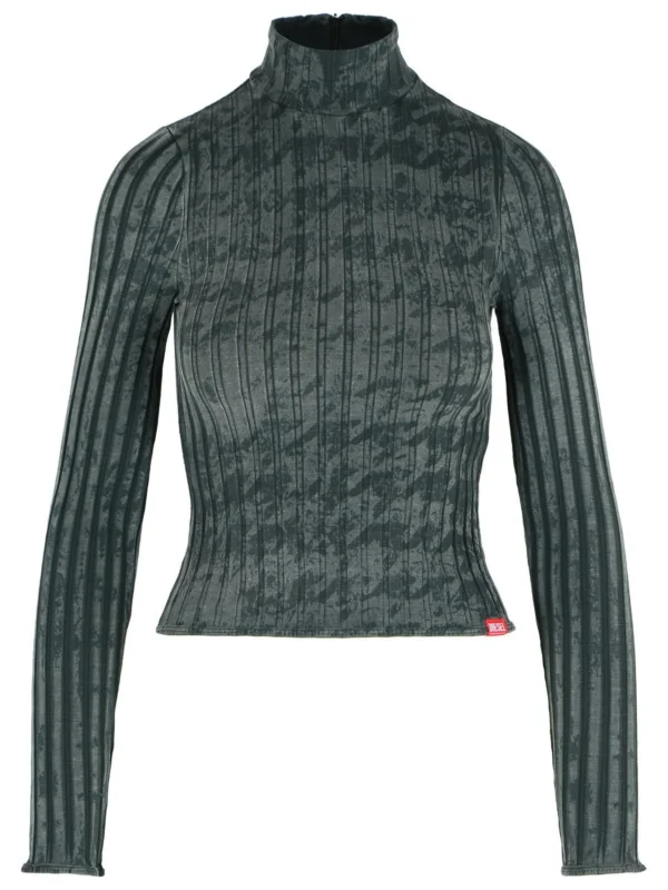 Diesel Logo Patch High Neck Top