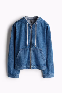 Hooded denim jacket