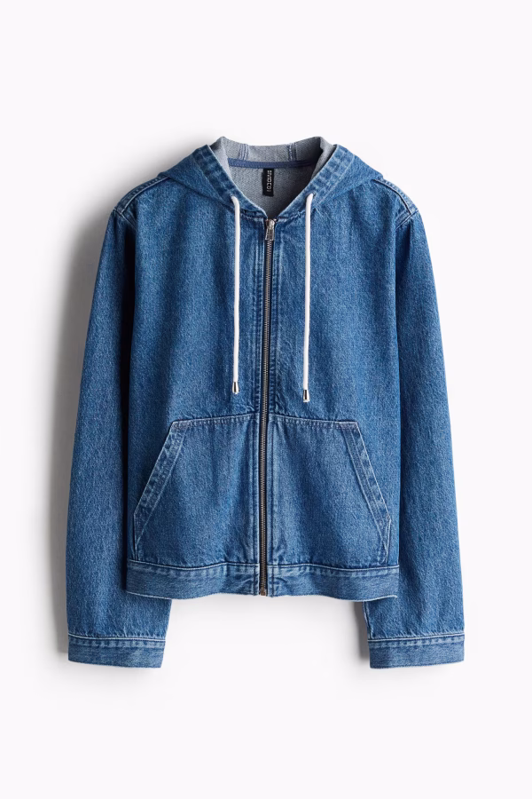 Hooded denim jacket