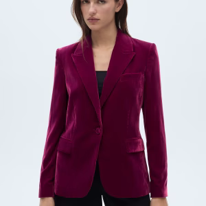Structured velvet jacket