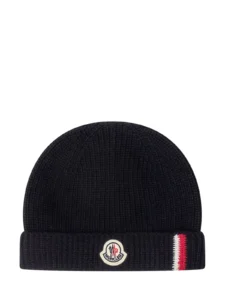 Moncler Enfant Tricolour Trimmed Beanie