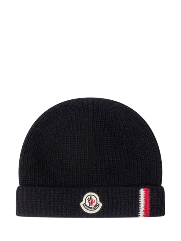 Moncler Enfant Tricolour Trimmed Beanie