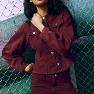 Defined-Waist Twill Shirt