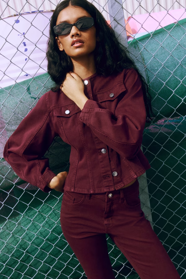 Defined-Waist Twill Shirt