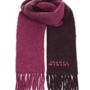 Isabel Marant Logo Embroidered Fringed Scarf