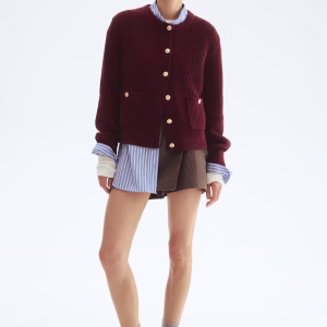 Rib-Knit Cardigan