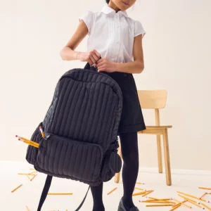 Black Quilted Backpack