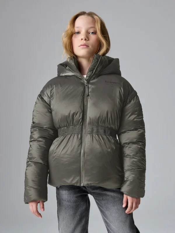 smALLSAINTS Khaki Green Waisted Short Padded Coat