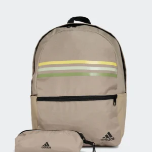 Adidas Brown Classic Horizontal 3 Stripes Backpack