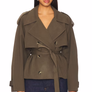 Elodie Eleanor Cropped Trench Coat Elodie the Label