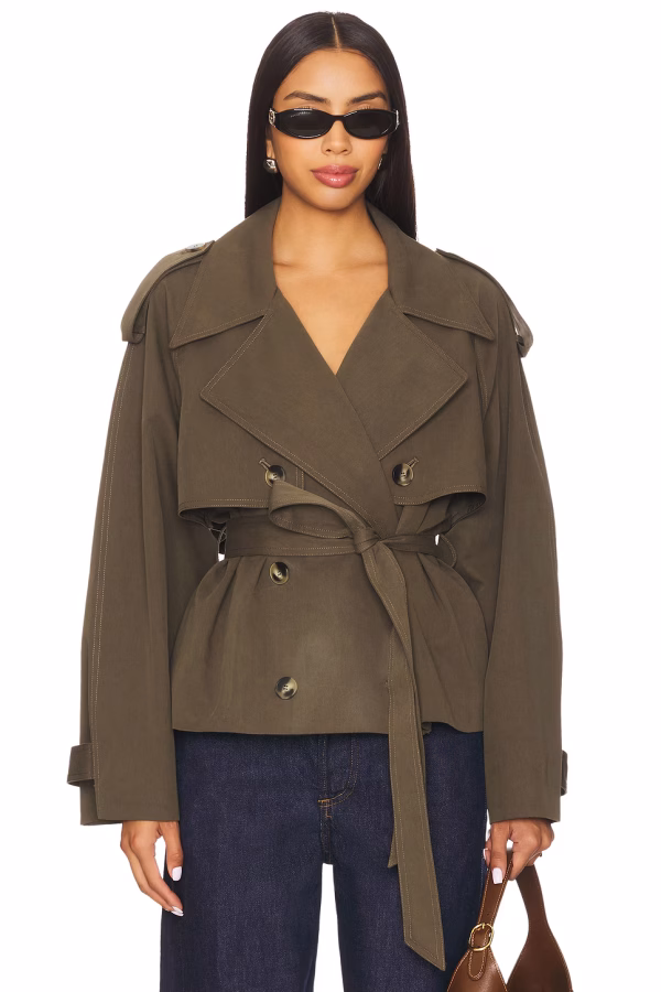 Elodie Eleanor Cropped Trench Coat Elodie the Label