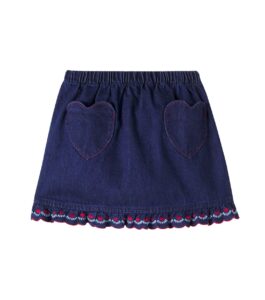 Bebe Organic Baby Tessa cotton denim skirt