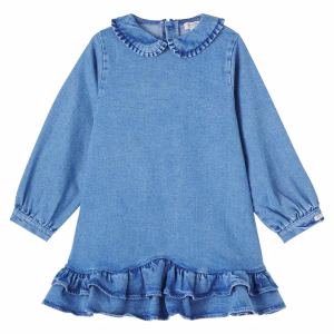 Donsje Luus ruffled denim dress