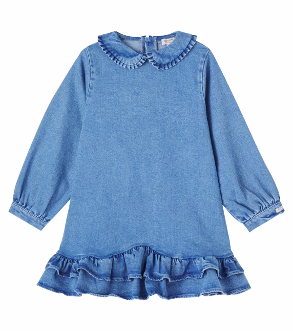Donsje Luus ruffled denim dress