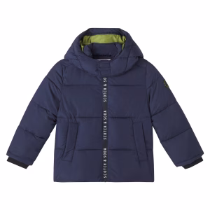 Scotch & Soda Kids Hooded puffer jacket