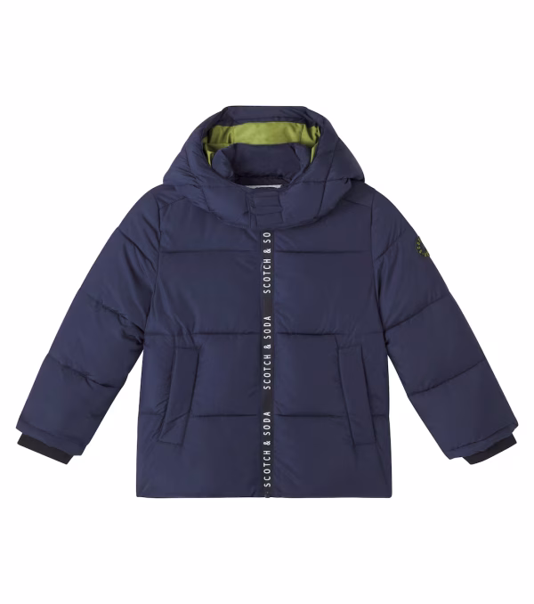 Scotch & Soda Kids Hooded puffer jacket