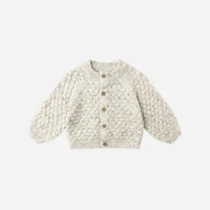 Quincy Mae Bubble Knit Cardigan || Natural Confetti