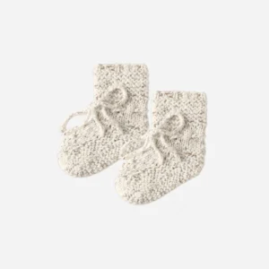 Quincy Mae Knit Booties || Natural Confetti