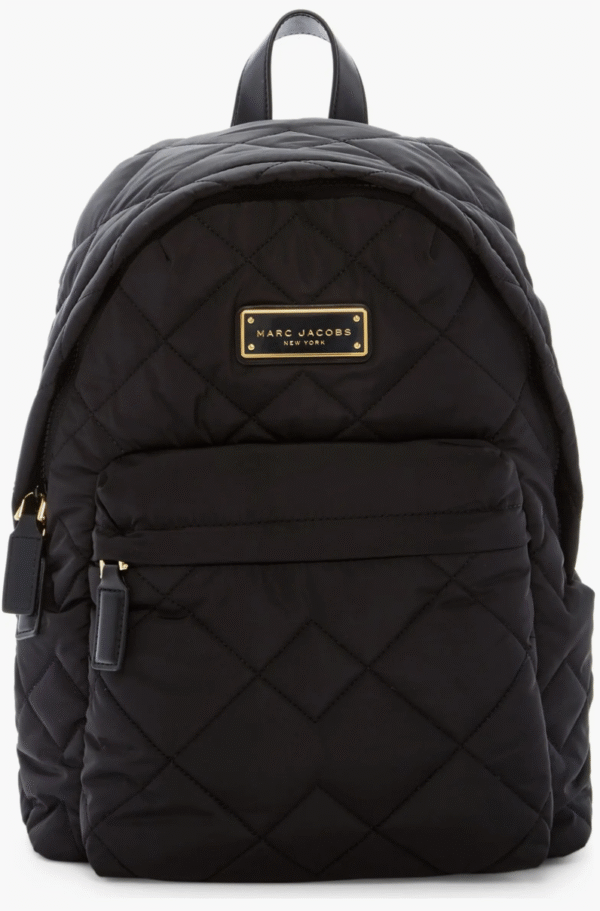 Quilted Nylon School Backpack