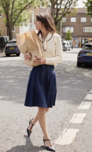 Knitted Bow Sweater Warm Ivory