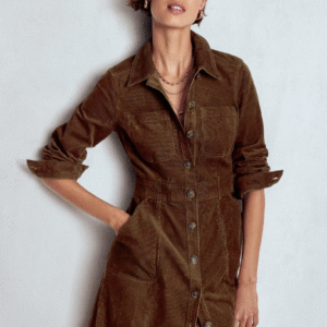 Amanda Cord Midi Dress Raw Umber