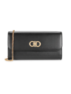 FERRAGAMO Double Gancini Leather Wallet-On-Chain