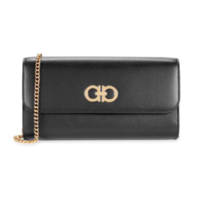 FERRAGAMO Double Gancini Leather Wallet-On-Chain