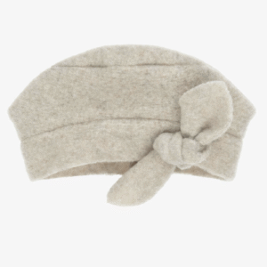1 + in the family Girls Beige Beret with Bow