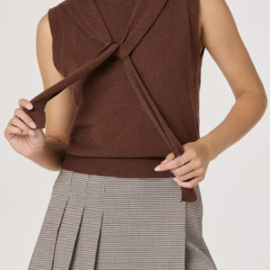 Scarf Tie Sleeveless Sweater ASTR the Label
