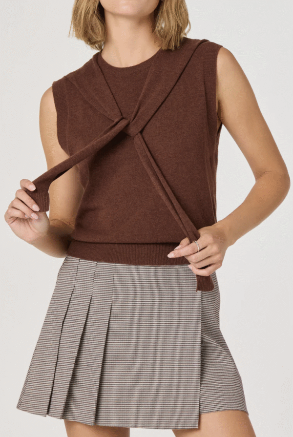 Scarf Tie Sleeveless Sweater ASTR the Label