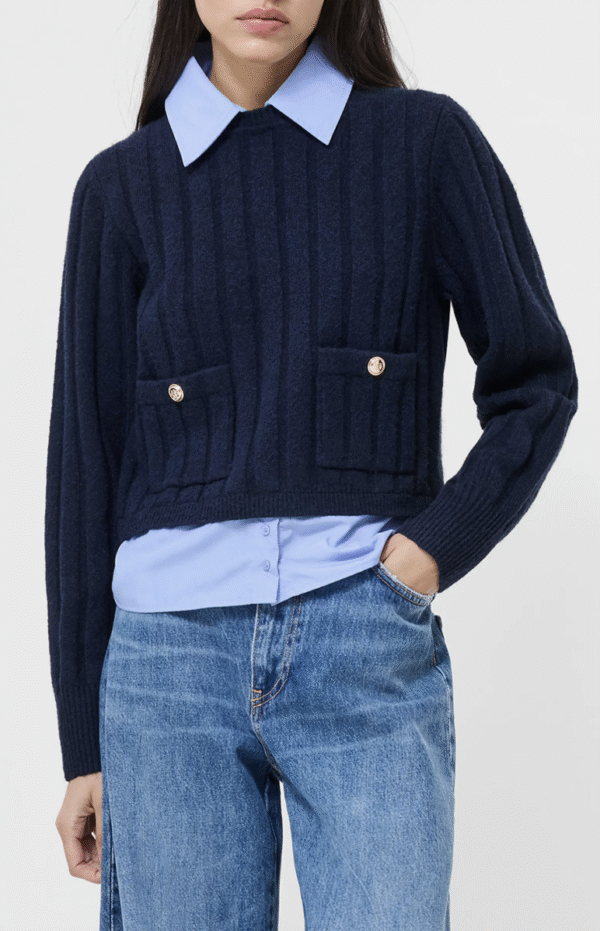 Ellie Collar Layered Sweater French Connection
