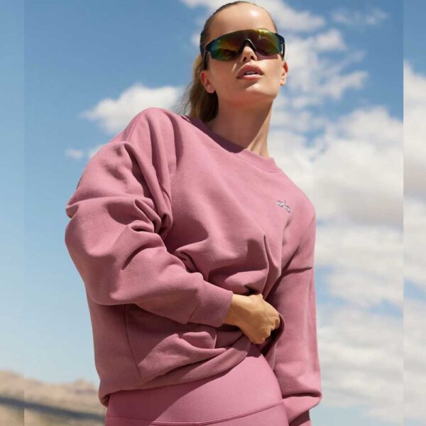 Accolade Crew Neck Pullover Pink Wild Rose