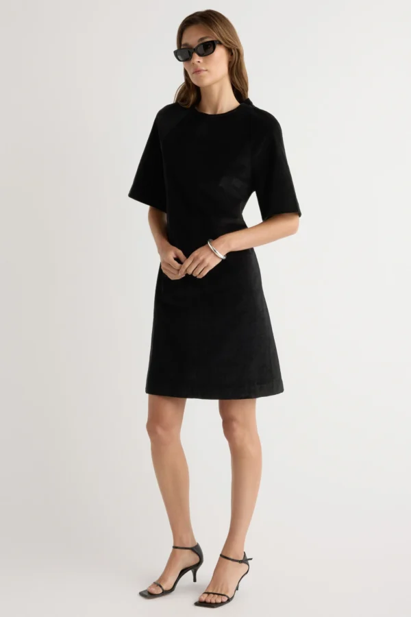 Aika Back-Tie Corduroy Mini Dress