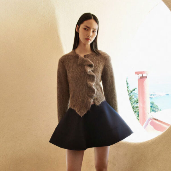 Alpaca-Blend Cardigan Brown