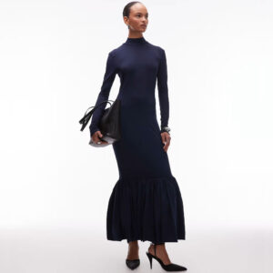 ASOS DESIGN power shoulders maxi dress