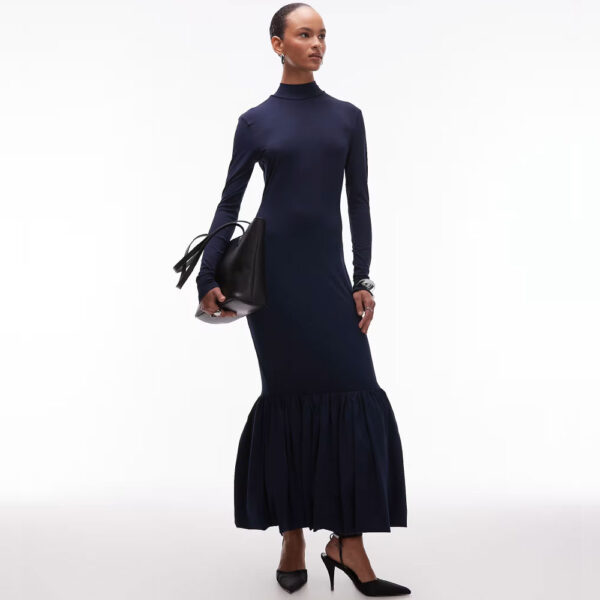 ASOS DESIGN power shoulders maxi dress