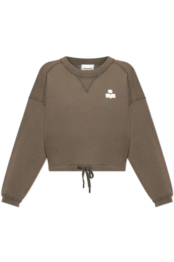 Isabel Marant Étoile Logo Printed Drawstring Sweatshirt