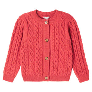 Bebe Organic Lalisa cable-knit wool-blend cardigan