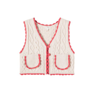Bebe Organic Sienna cable-knit wool-blend vest