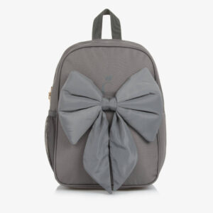 Caramelo Kids Girls Grey Bow Backpack (35cm)