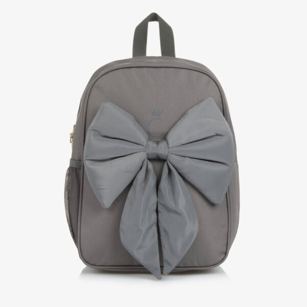 Caramelo Kids Girls Grey Bow Backpack (35cm)